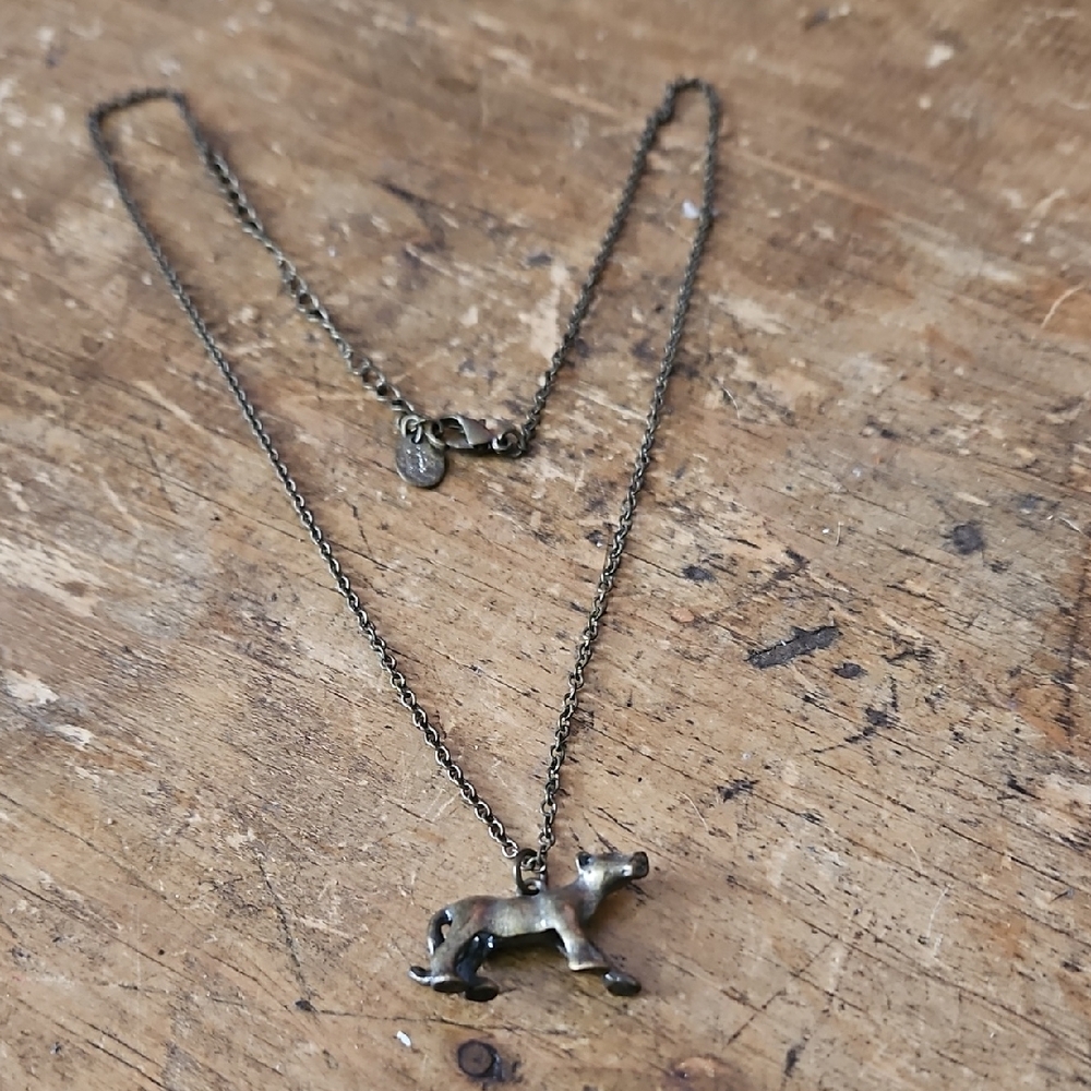 Chico's Antique Silver-Tone Dog Necklace